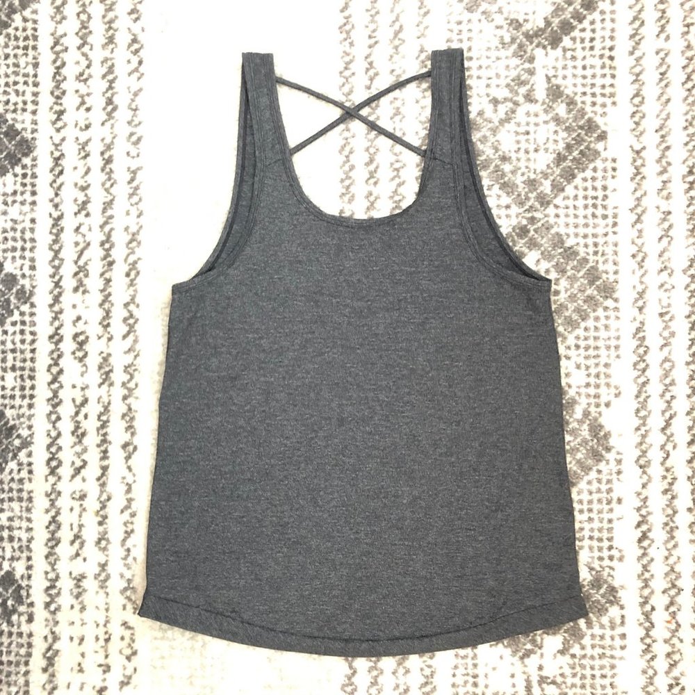 Splits59 Gray Tank w Open Back